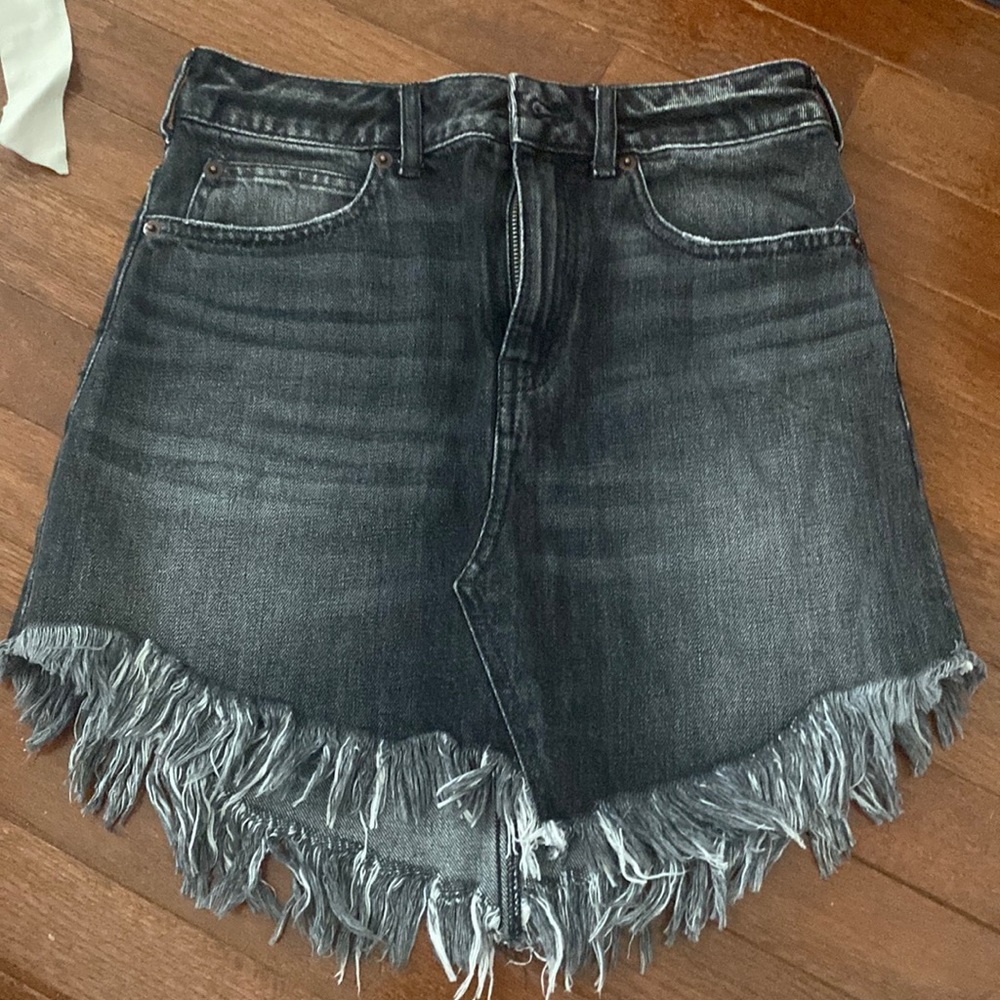 Black Jean free people skirt